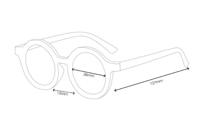 Dětské sluneční brýle Little Kydoo model I rozměry